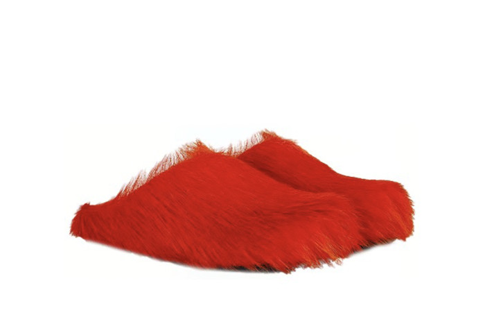 MARNI FUSSBET SABOT CALF-HAIR SLIPPERS