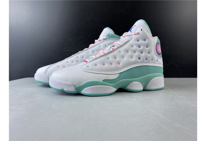 Jordan 13 Retro White Soar Green Pink (GS)  439358-100