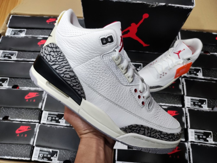AIR JORDAN 3 WHITE CEMENT REIMAGINED SHOES DN3707-100