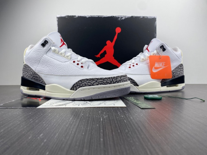 AIR JORDAN 3 WHITE CEMENT REIMAGINED SHOES DN3707-100