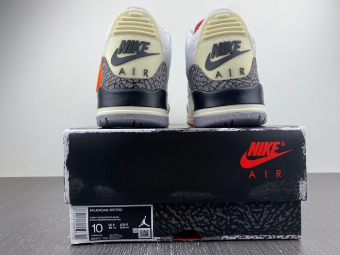 AIR JORDAN 3 WHITE CEMENT REIMAGINED SHOES DN3707-100
