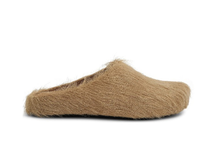 MARNI FUSSBET SABOT CALF-HAIR SLIPPERS