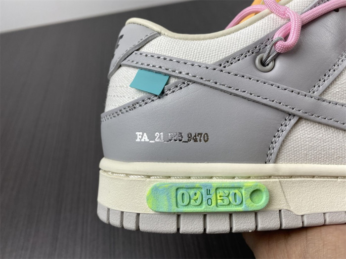 Nike Dunk Low Off-White LOT 09 OF 50  1602-109