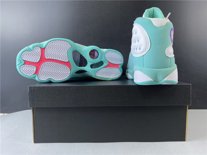 Jordan 13 Retro White Soar Green Pink (GS)  439358-100