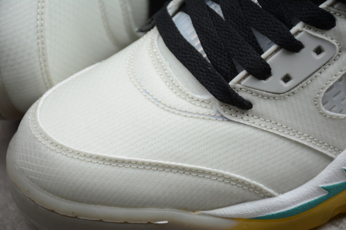 2020 OFF-WHITE X AIR JORDAN 5 GREY/GREEN-WHITE CT8480-105