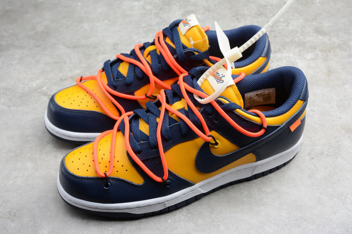 Nike Dunk Low Off-White University Gold Midnight Navy CT0856-700